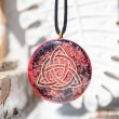 ROSEQUARTZ BLACK TOURMALINE orgonite necklace triquetra, orgonite, orgonite necklace, rose quartz