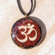 red tiger's eye, black tourmaline, orgonite, orgonite necklace, orgonite jewelry, strength crystal