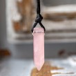 ROSE QUARTZ necklace point (silver ring) ROSE QUARTZ pendant ROSE QUARTZ crystal