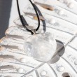 clear quartz, clear quartz crystal, CLEAR QUARTZ necklace heart