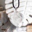 clear quartz, clear quartz crystal, CLEAR QUARTZ necklace heart
