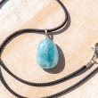 AQUAMARINE necklace AQUAMARINE crystal