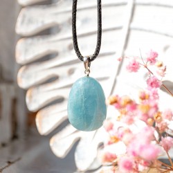 AQUAMARINE necklace AQUAMARINE crystal