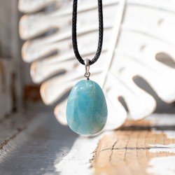 AQUAMARINE necklace AQUAMARINE crystal