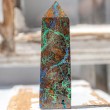 azurite malachite obelisk, azurite malachite crystal,