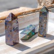 azurite malachite obelisk, azurite malachite crystal,