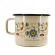 enamelled cup, Slovenian ornament