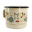 enamelled cup, Slovenian ornament