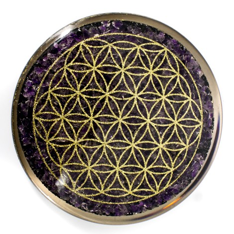 Orgone, Orgonite, plate, AMethyst, protection, 5G