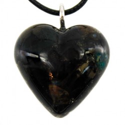 Black tourmaline crystal heart energy jewelry harmful emissions grounding protection
