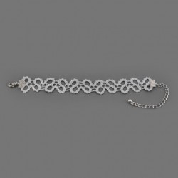 Idrija lace, handmade, white, bracelet, jewelry