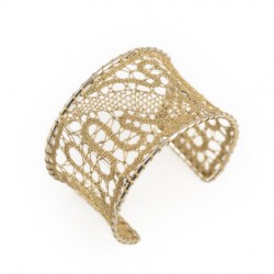 Idrija lace, handmade, old gold, bracelet, jewelry
