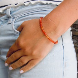 Karneol zapestnica 4 mm oranžen kamen trgovina s kristali