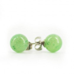 mini earrings with semi-precious stones, AVENTURINE
