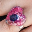 Orgonite, crystal, energy jewelry, ring, blue sunstone orgone ring